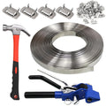 Strapping Banding Kit w/Ratchet Tensioner, 3/4" x100ft Coil