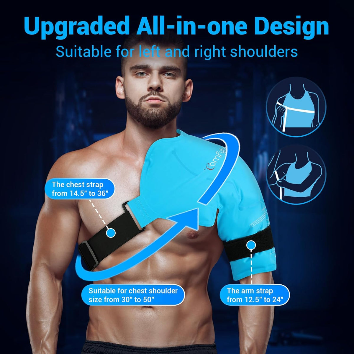 Shoulder Ice Pack, Rotator Cuff Cold Therapy Wrap (Large/X-Large)