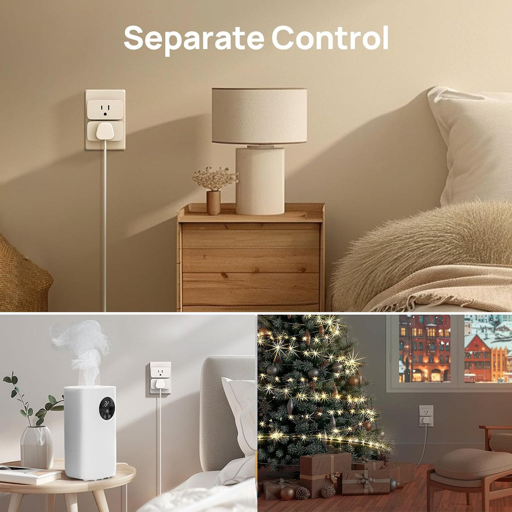 Matter Smart Plug, Work with Apple Home, Alexa, Siri, Google Home | Smart Outlet with Remote, Timer & Schedule