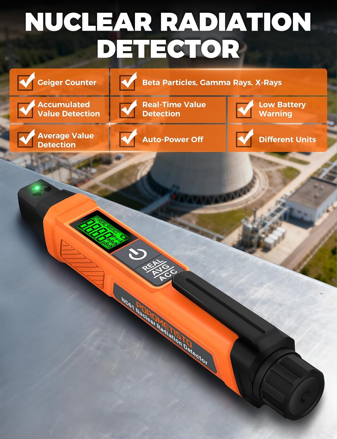 Geiger Counter Radiation Detector, Portable Radiation Detector | 3 Modes Detection For Beta Particles,Gamma