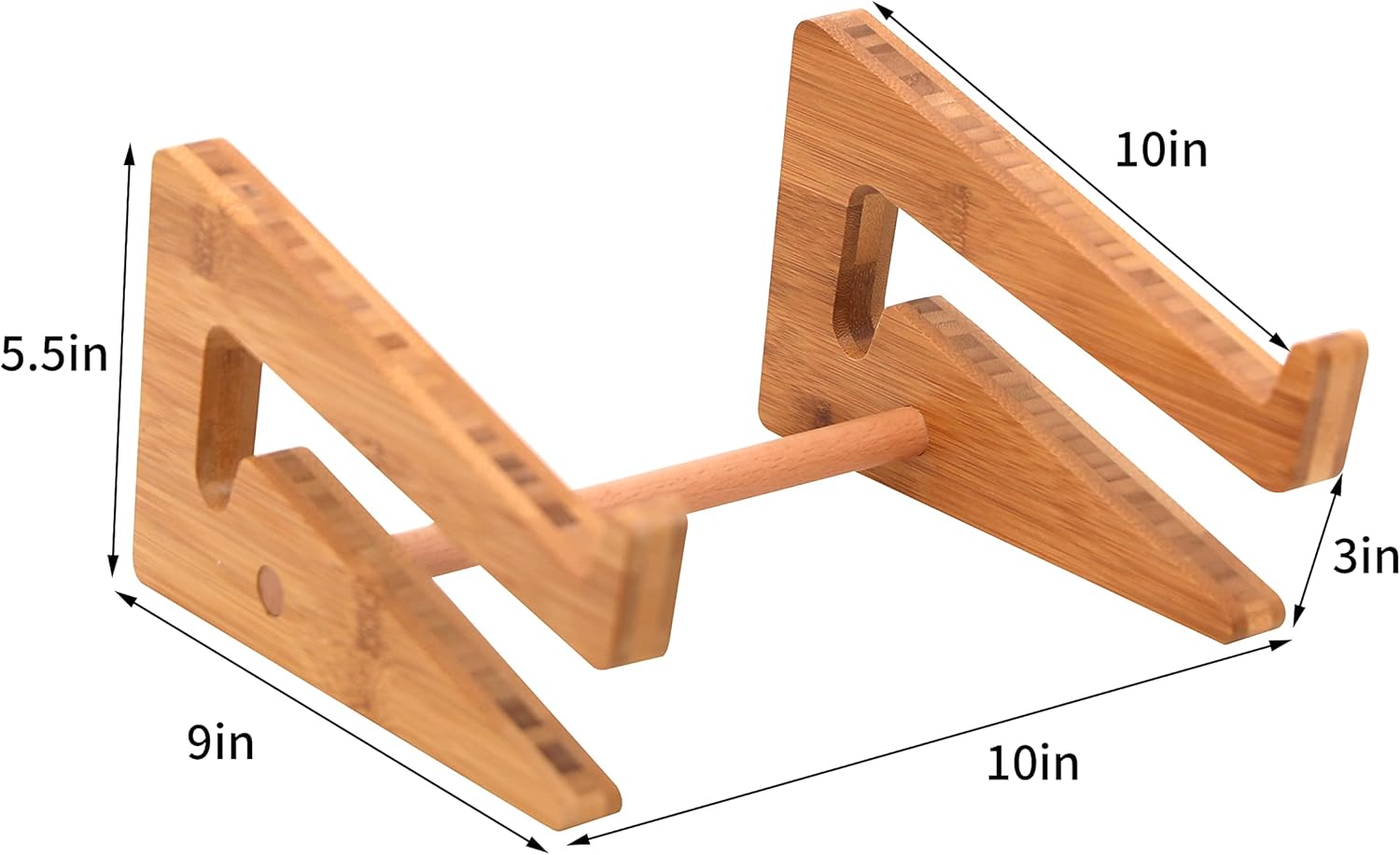 Nuvograin Laptop Stand, Wooden Vertical Laptop Stand for Desk, Bamboo Laptop Stand Compatible with MacBook Air