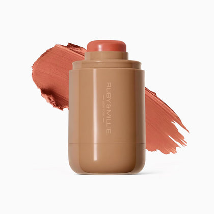 Cream Blush Stick — Vacation Mode, Neutral Peach — Buildable Cream Blush for Cheeks & Lips, Satin Finish, Lightweight