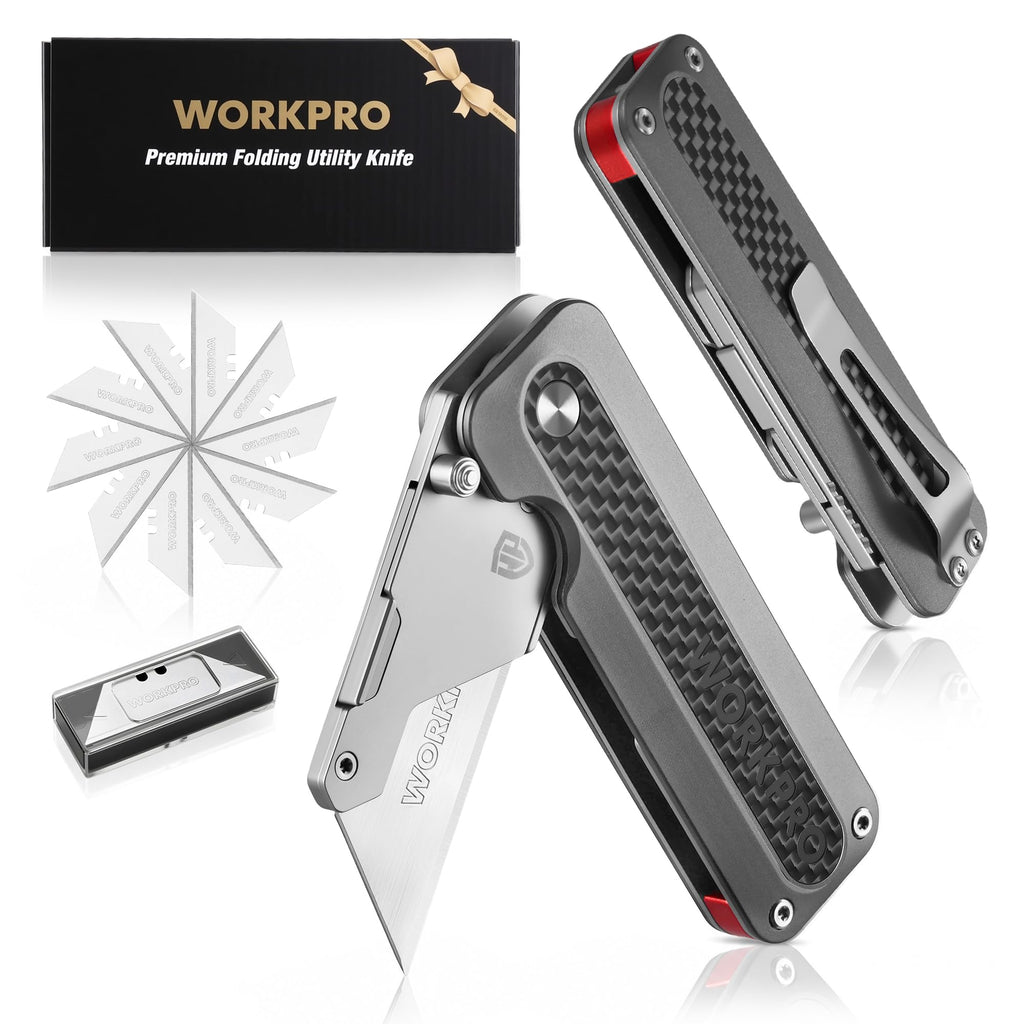 Utility Knife, CNC Unibody, Aluminium Handle Carbon Fiber Inlay