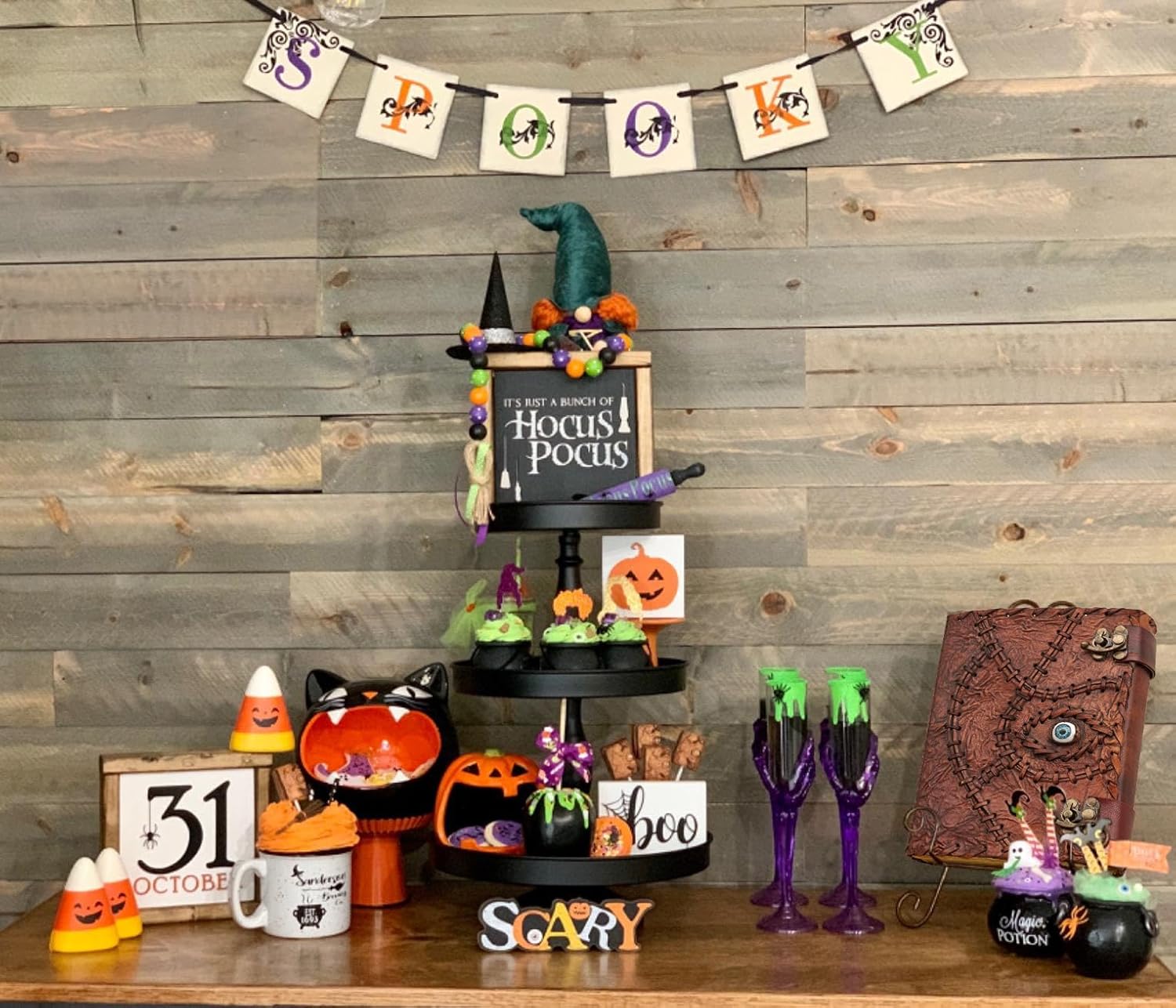 Hocus Pocus Book of Spells Hocus Pocus Decor Hocus Pocus Halloween Decorations Book of Shadows and Spell Book with