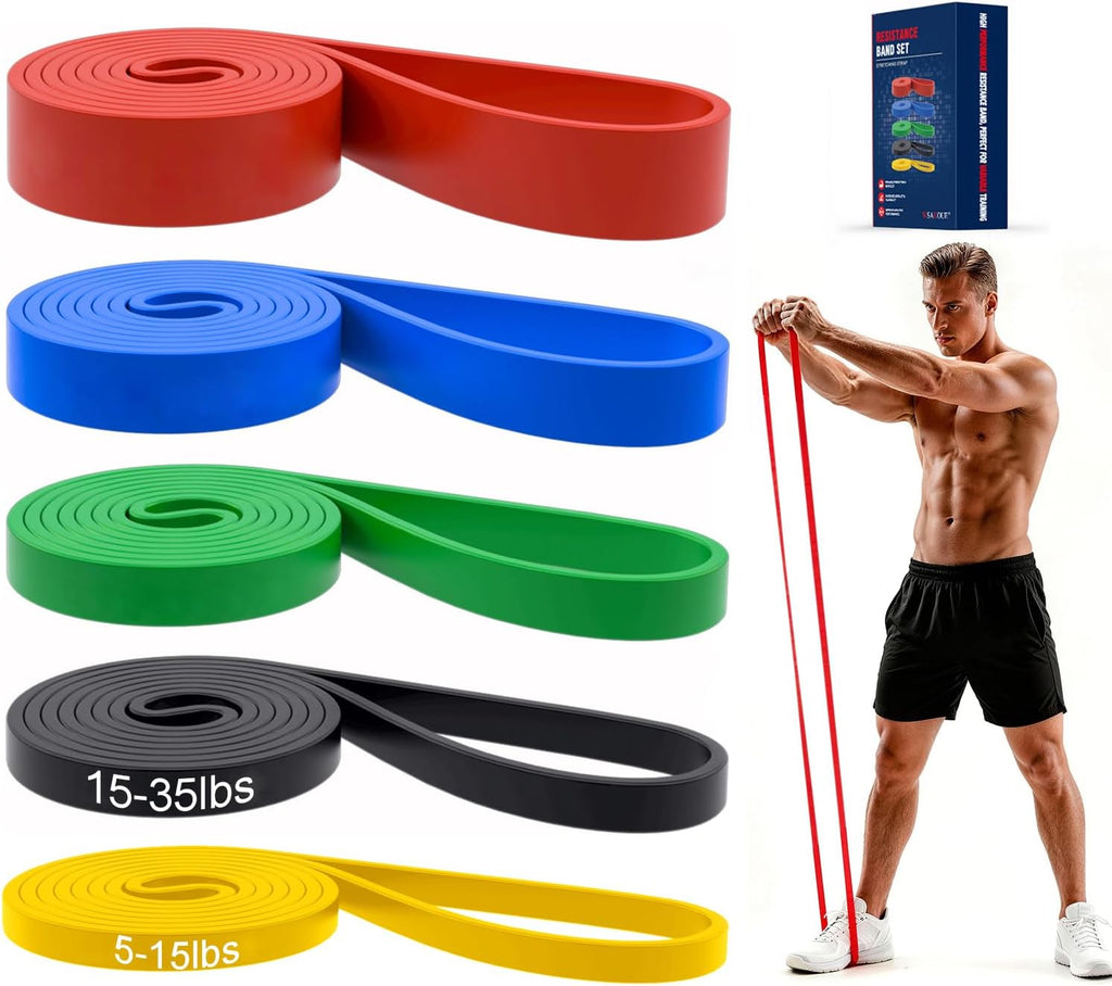 Pull Up Bands, Resistance Bands Set, Exercise Workout Bands for Men & Women, Ideal for Body Stretching, Physical
