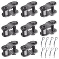 8 Pcs #35 Half Link Roller Chains Crank Links Roller Chain Offset Link 3/8" Pitch Standard Chain End Connector Split Links