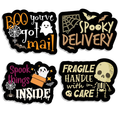 Halloween Business Stickers with Fragile Handle with Care, Shipping Packages Mailers Gift Boxes Labels, Cute Ghost