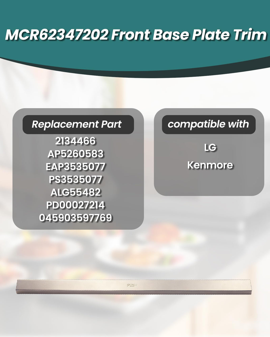 MCR62347202 Front Base Plate Trim Compatible With LG