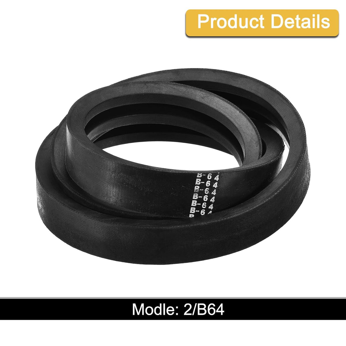 uxcell 2/B64 Classic Wrapped 2 Banded 67" Outer Circ B Profile V-Belt