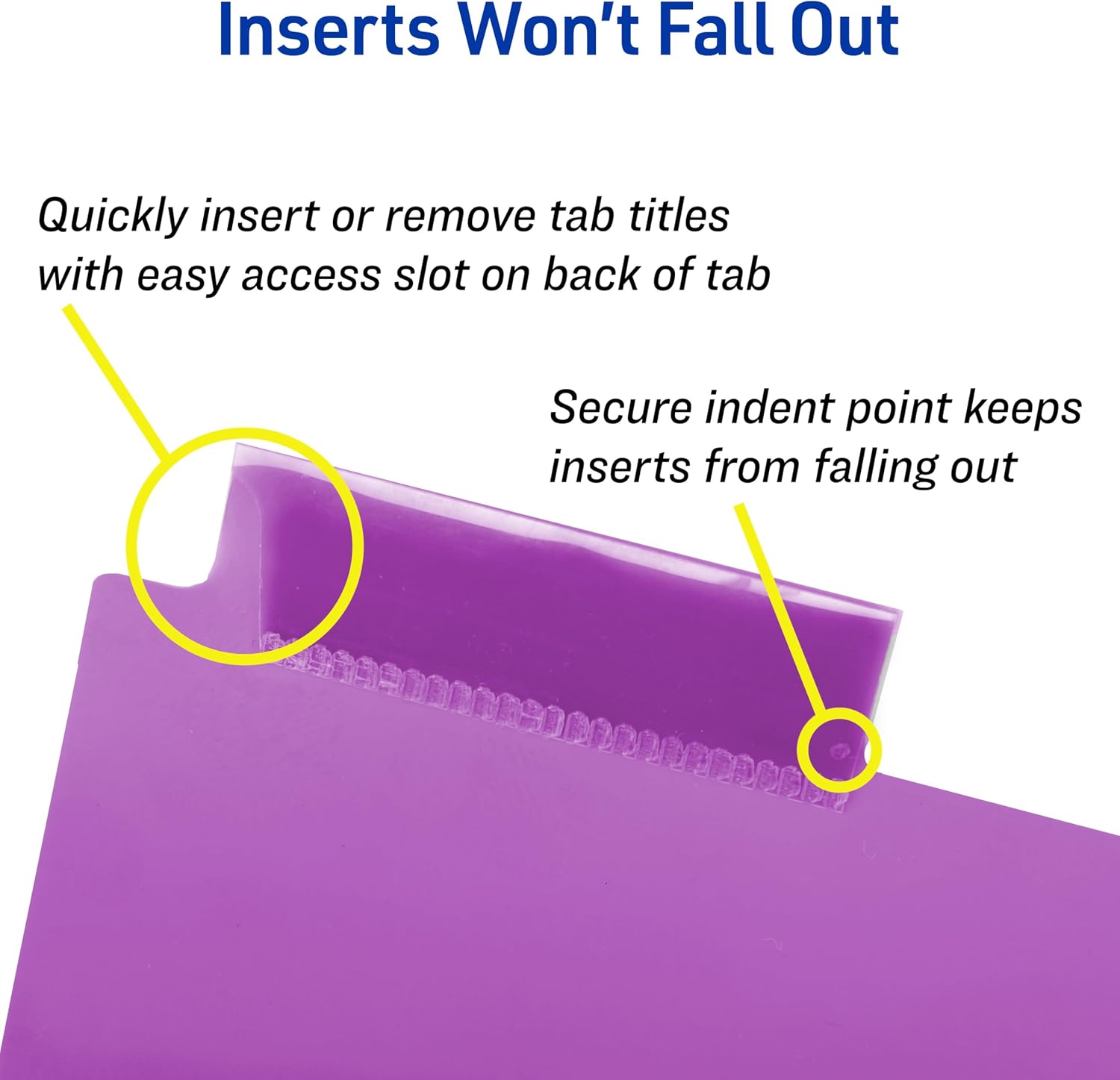 Insertable 8 Tabs Plastic Divider for 3 Ring Binders, One Pocket | 3 Sets of Durable Binder Dividers with 8 Colors