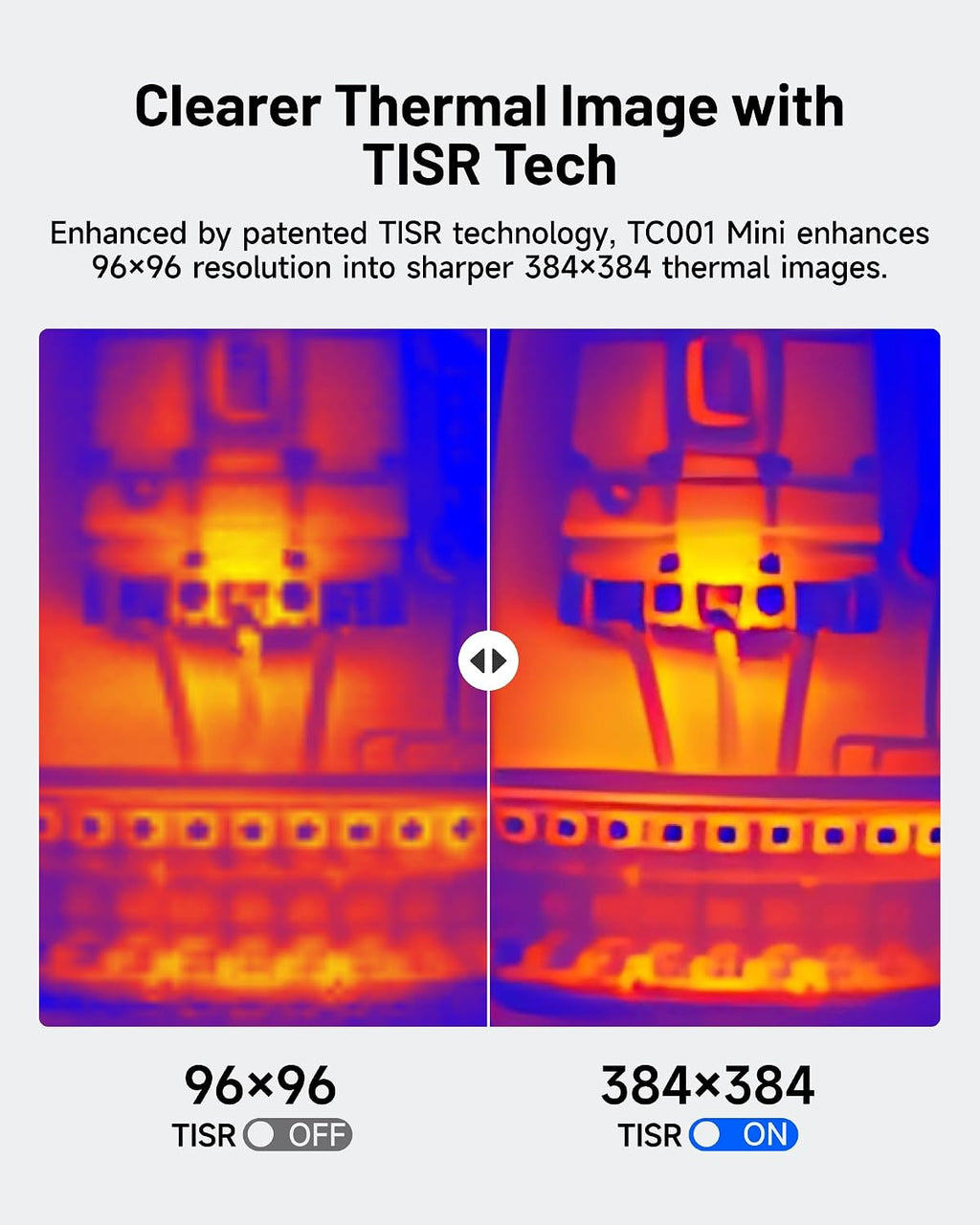 TOPDON TC001 Mini 384×384 Thermal Imaging Camera for iPhone Android iPad