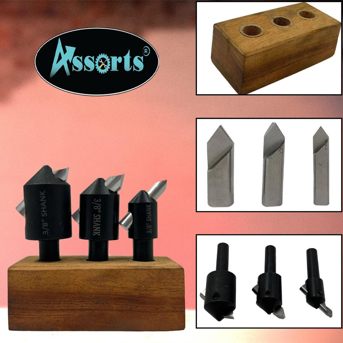 Fly Cutter Set with 3/8" Shank & HSS Tool Bits