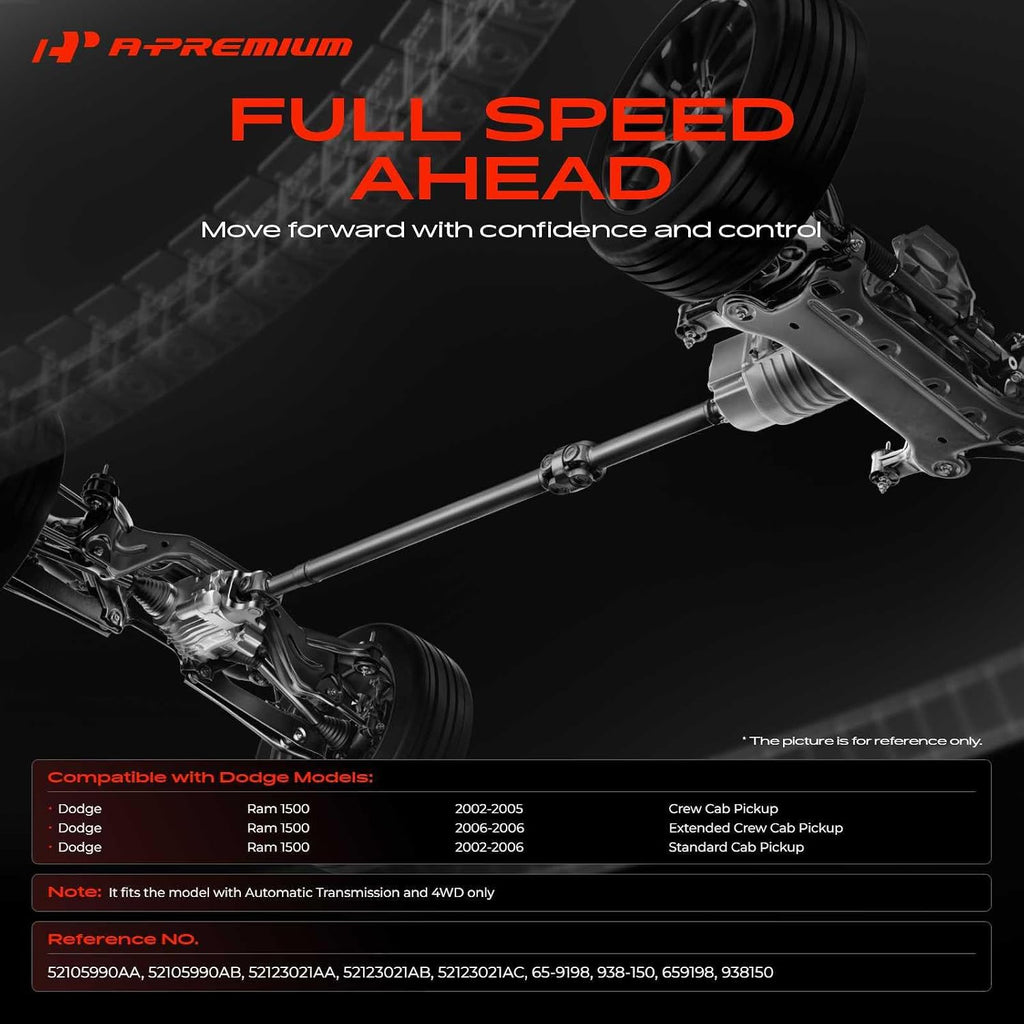 A-Premium Front Drive Shaft Driveshaft Assembly Compatible with Dodge
