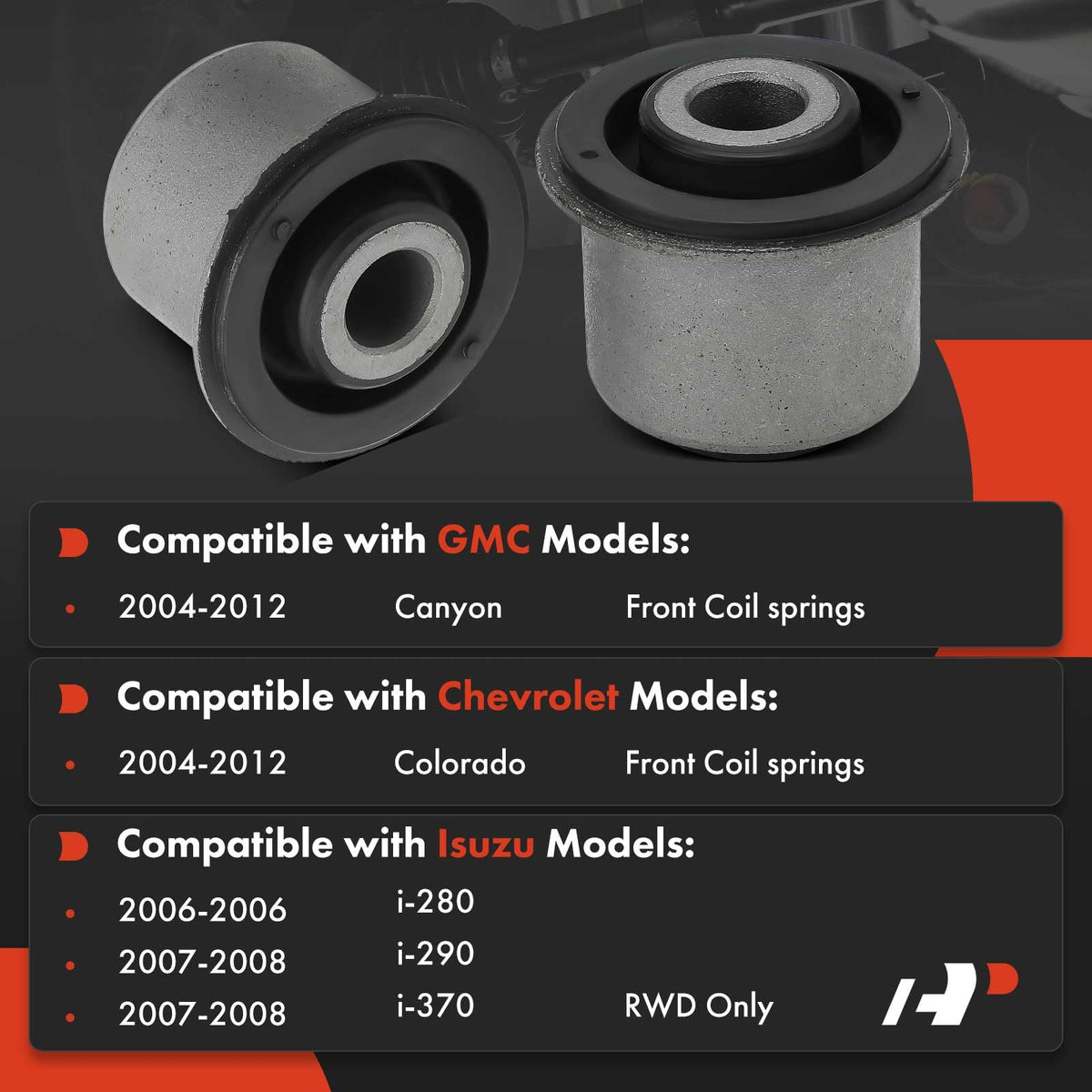 A-Premium 2 x Front Upper Control Arm Bushing Kit Compatible with Chevrolet