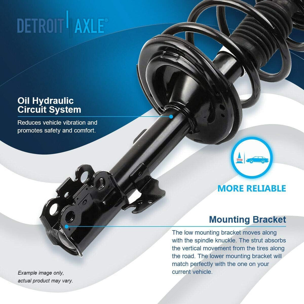 Detroit Axle - AWD Front Steering Knuckles & Hub Bearings Struts Rear Shock