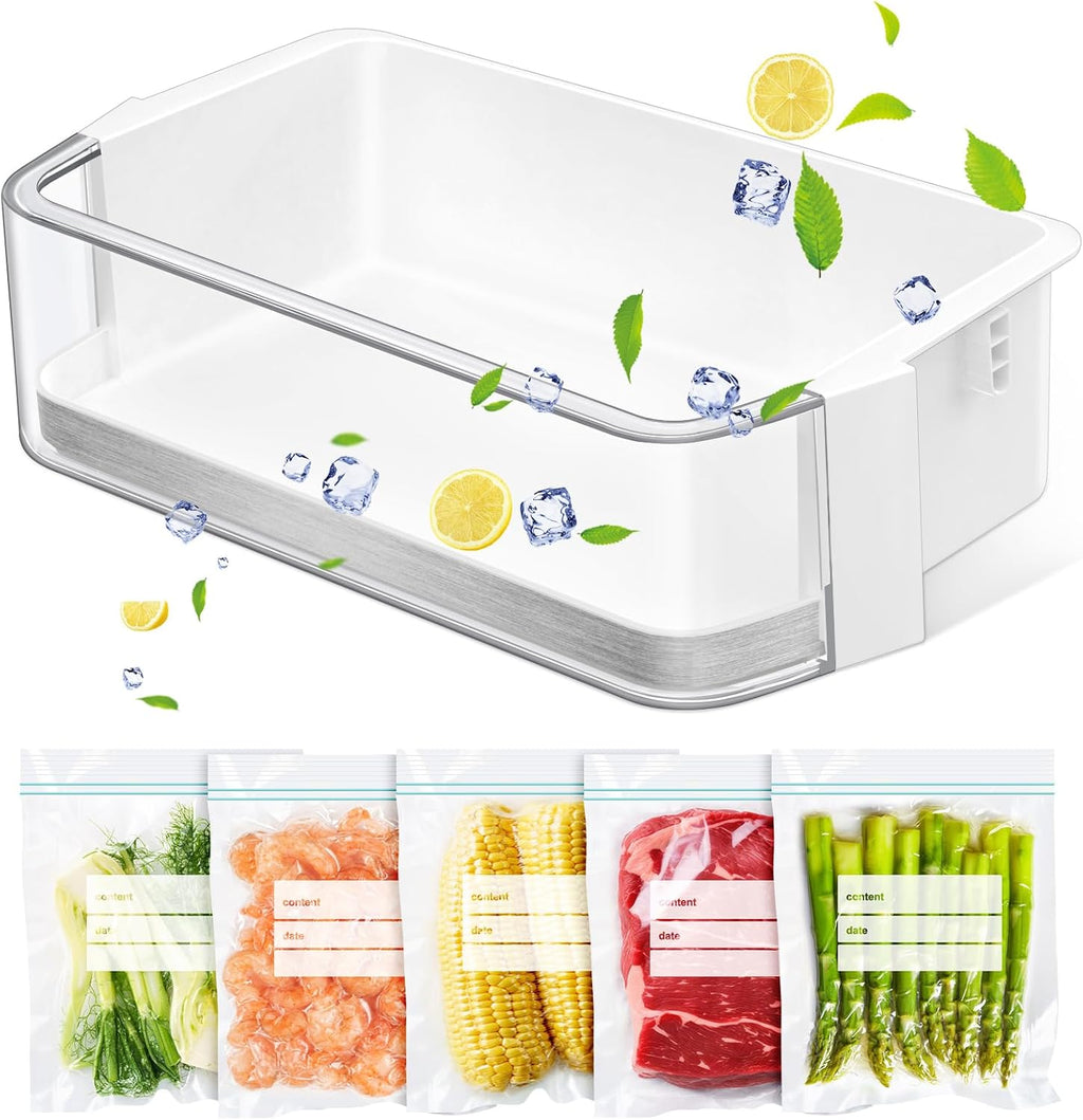 Upgraded DA97-13805A Refrigerator Door Bin Shelf Replacement, Compatible with Samsung Refrigerator Right Door Shelf Parts RF28HMEDBSR RF24FSEDBSR RF28HMEDBBC AP5798292 PS8762447 Right Door Bin Shelves
