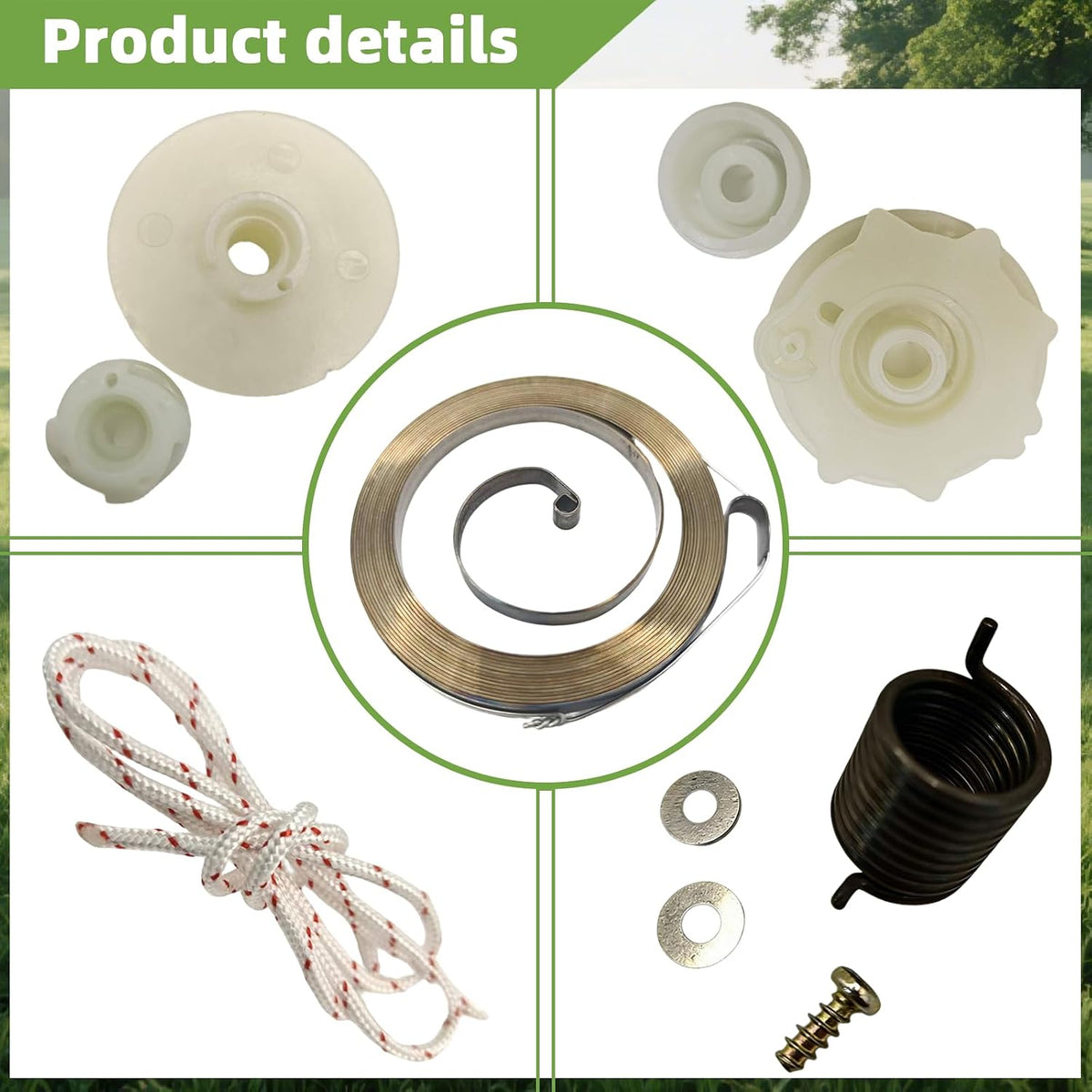 Chainsaw Recoil Starter Pulley Spring Kit Replacement Part 530071966