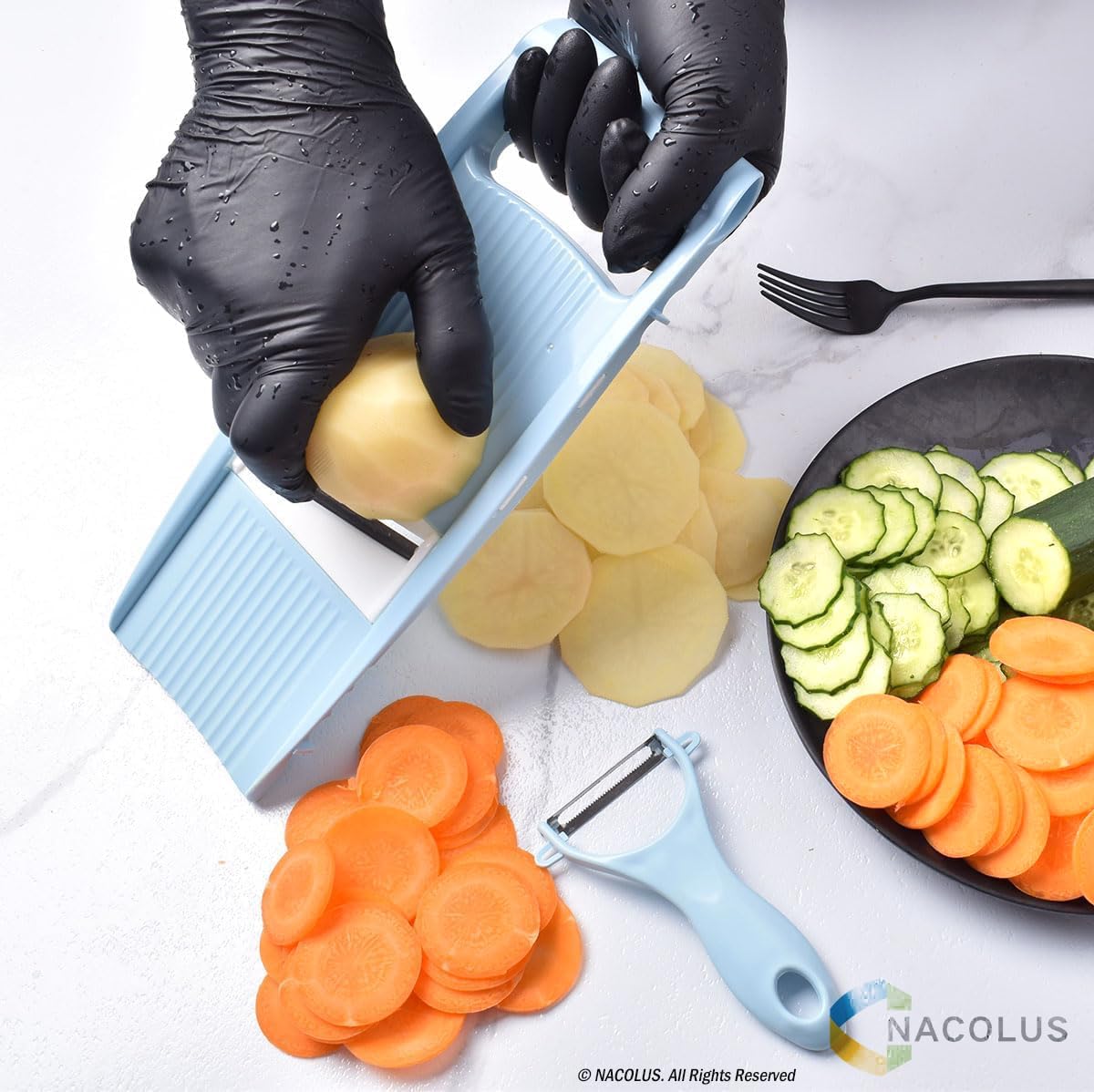 Handheld Mandoline Slicer for Kitchen, Vegetable Slicer Multi Blade Potato Chip, Veggie shredder, Vegetable Cutter