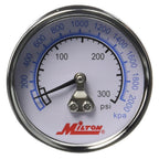 Milton High Pressure Dial Gauge, Brass, 1/4" NPT (1192)