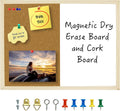 Dry Erase Cork Board 16.5"x12.6", Notice Pin Board, Memo Board, Vision Board, Bulletin Board for Office, Classroom or