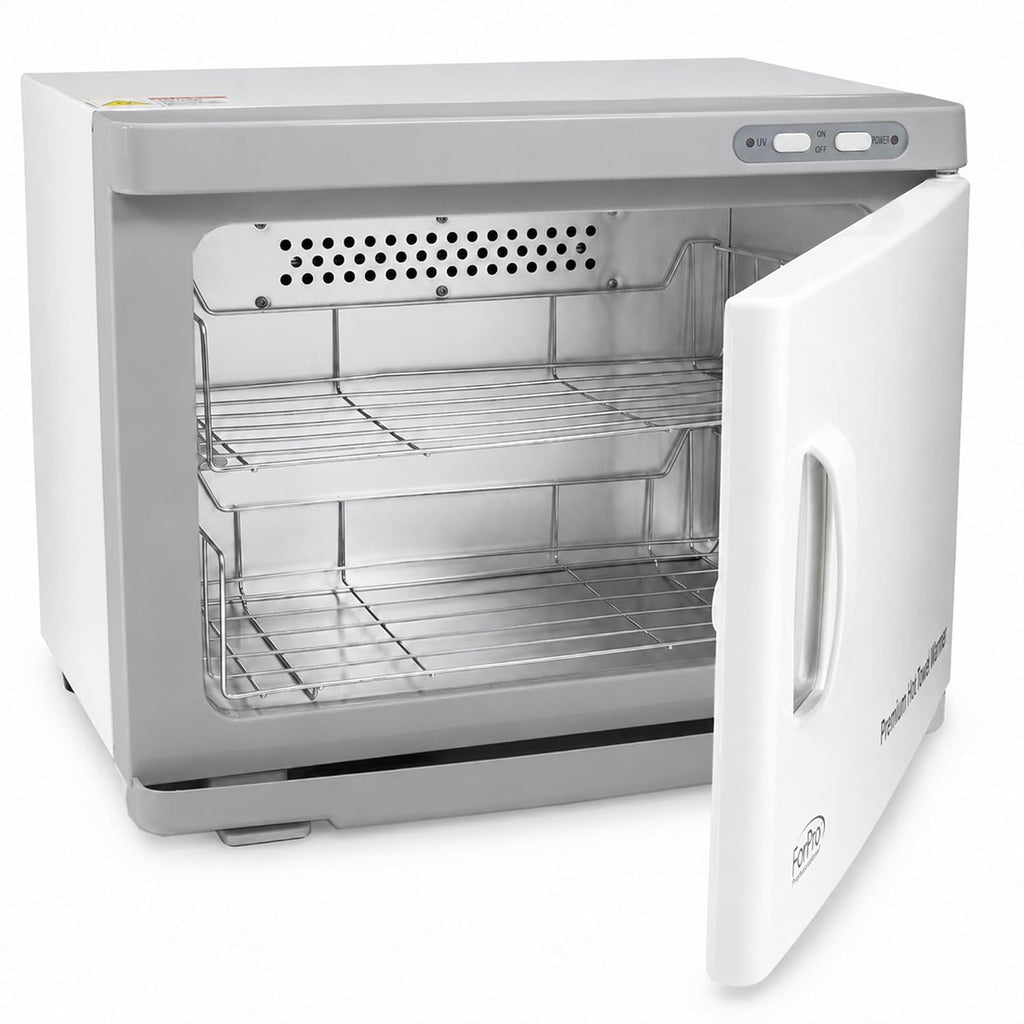 Premium Hot Towel Warmer, 23L Extra Large Capacity, Two Stainless Steel Racks, White