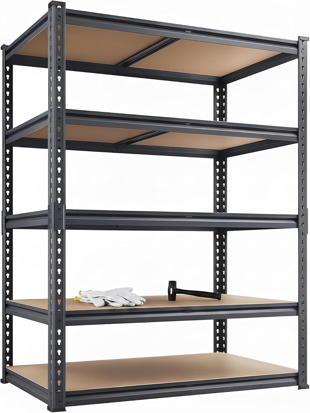 Shelving Unit, 2850LBS Heavy Duty Metal Shelves for Storage, 5-Tier Adjustable Boltless Storage Rack for Kitchen