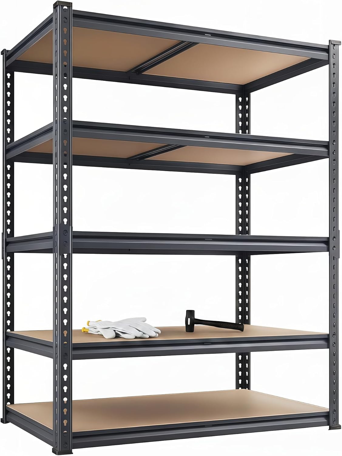 Shelving Unit, 2850LBS Heavy Duty Metal Shelves for Storage, 5-Tier Adjustable Boltless Storage Rack for Kitchen