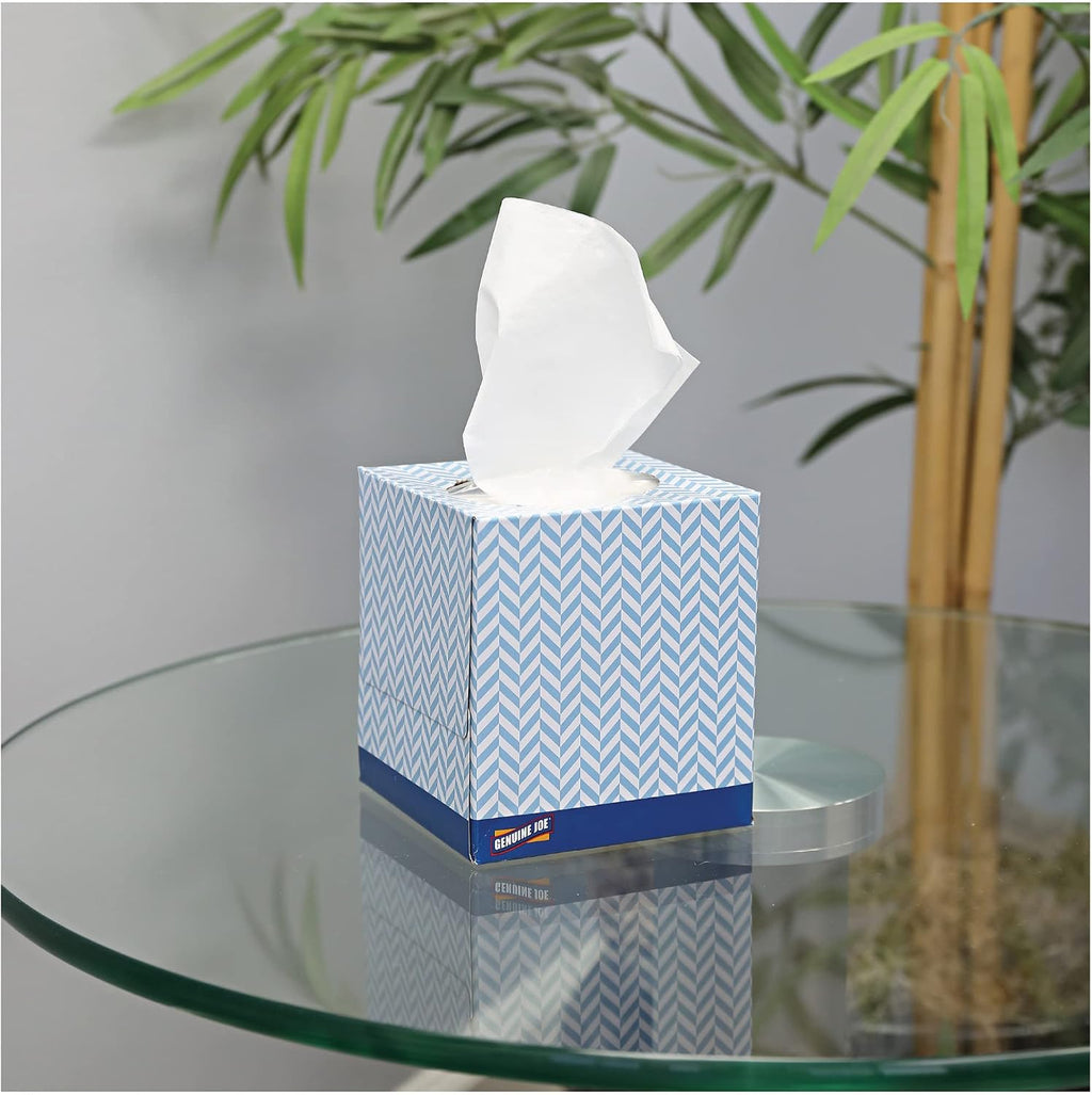 Facial Tissue Cube Box, 7.9" x 7.5", 2-Ply, 85 Sheets/Box, 36 Count