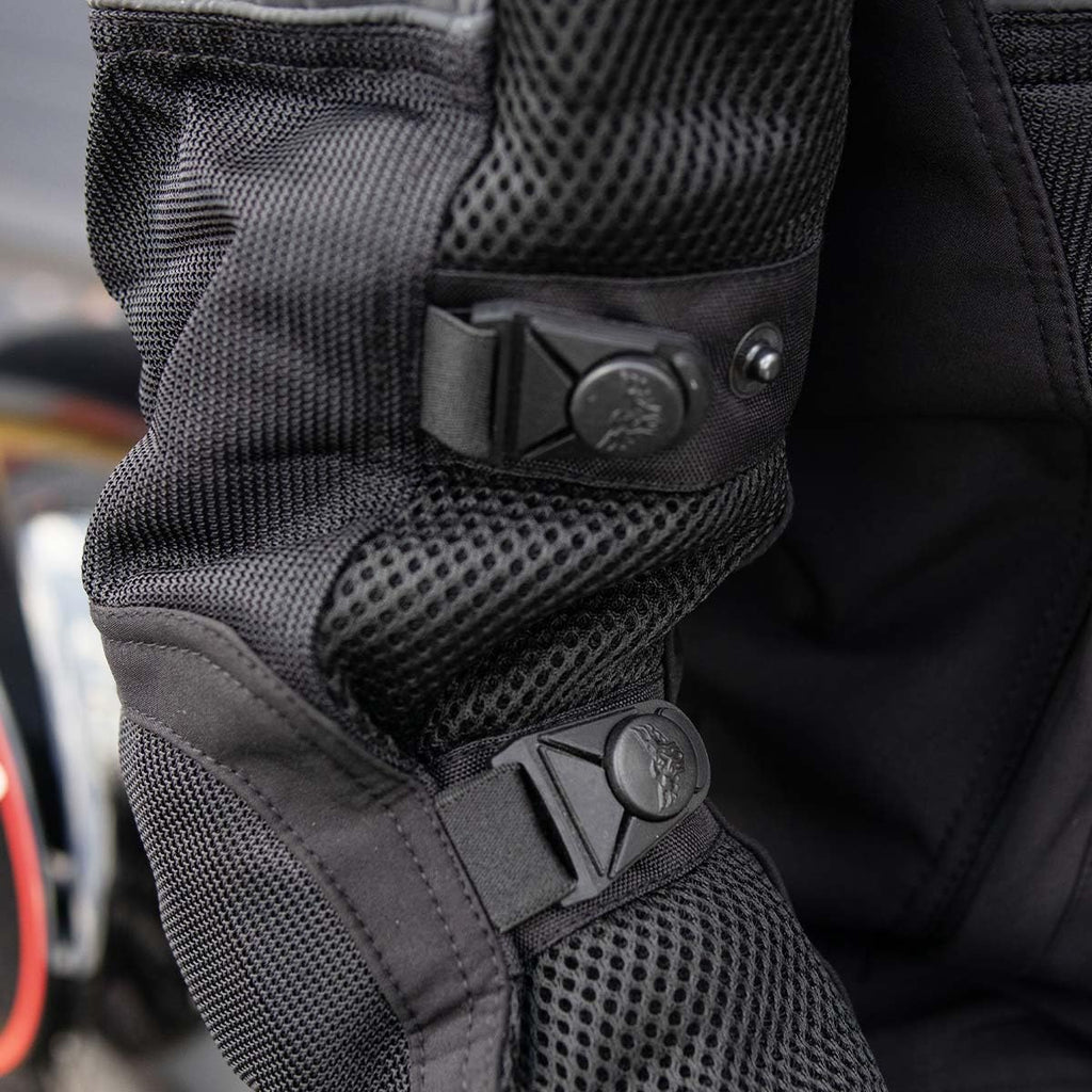 MPL2775 Black Armored Textile Motorcycle Jacket for Women - All Season Jacket w/Removable Liner