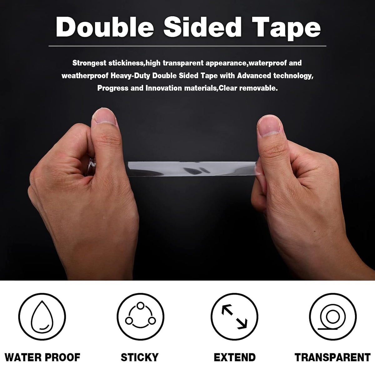Double Sided Tape Heavy Duty Mounting Tape Acrylic Adhesive Foam Tape for Picture Hanging Strips Thick for Walls