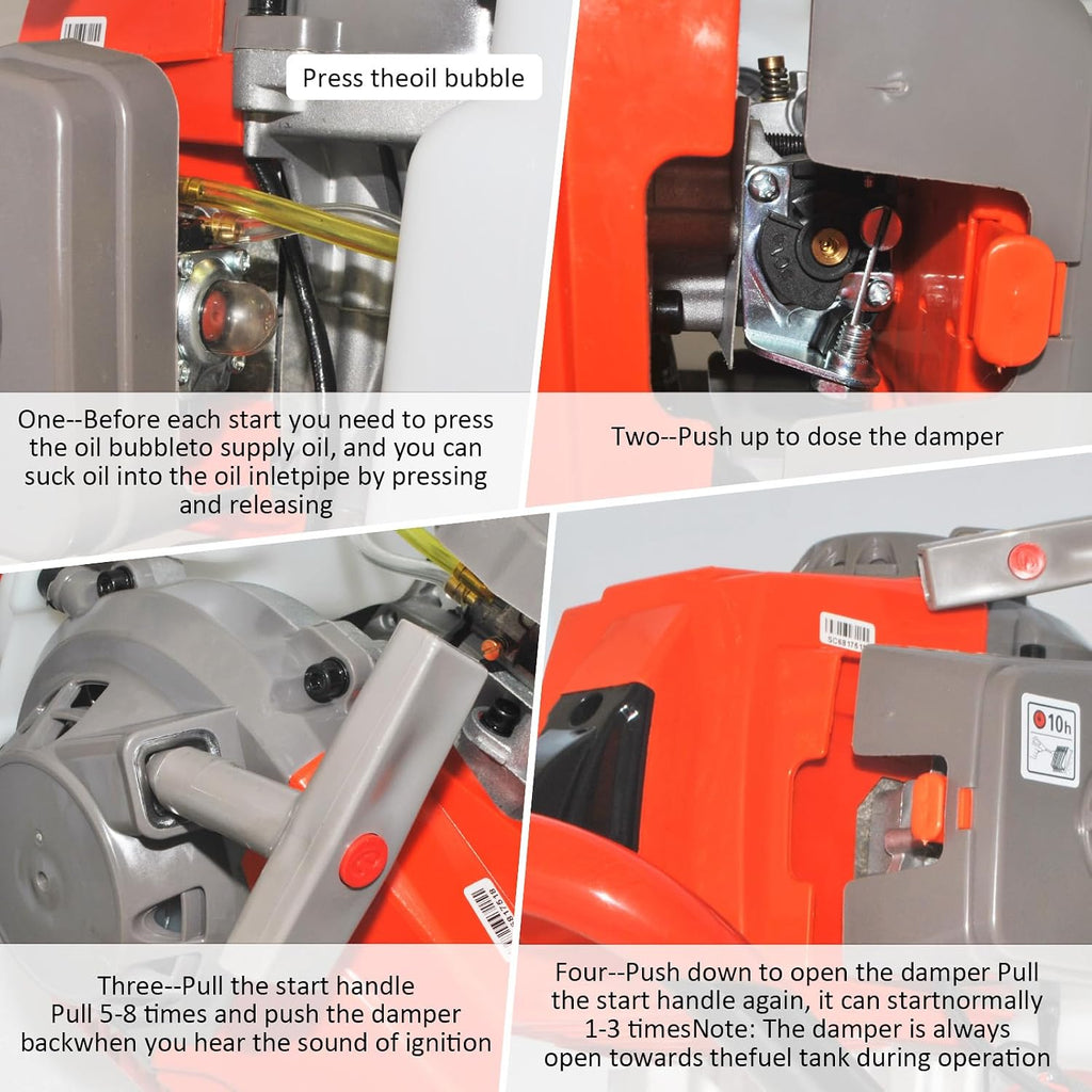 85cc 4HP Post Hole Digger Gas Powered, Gas Earth Auger/Ice Auger, with 3 Drill Bits 4"/8"/12" + 2 Extension Bar, One