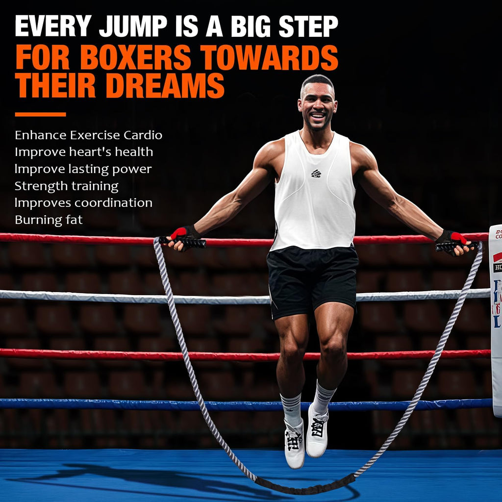 Jump Rope, Weighted Jump Rope for Fitness, Heavy Skipping Ropes for Men Women, Home Gym Workout Equipment Set