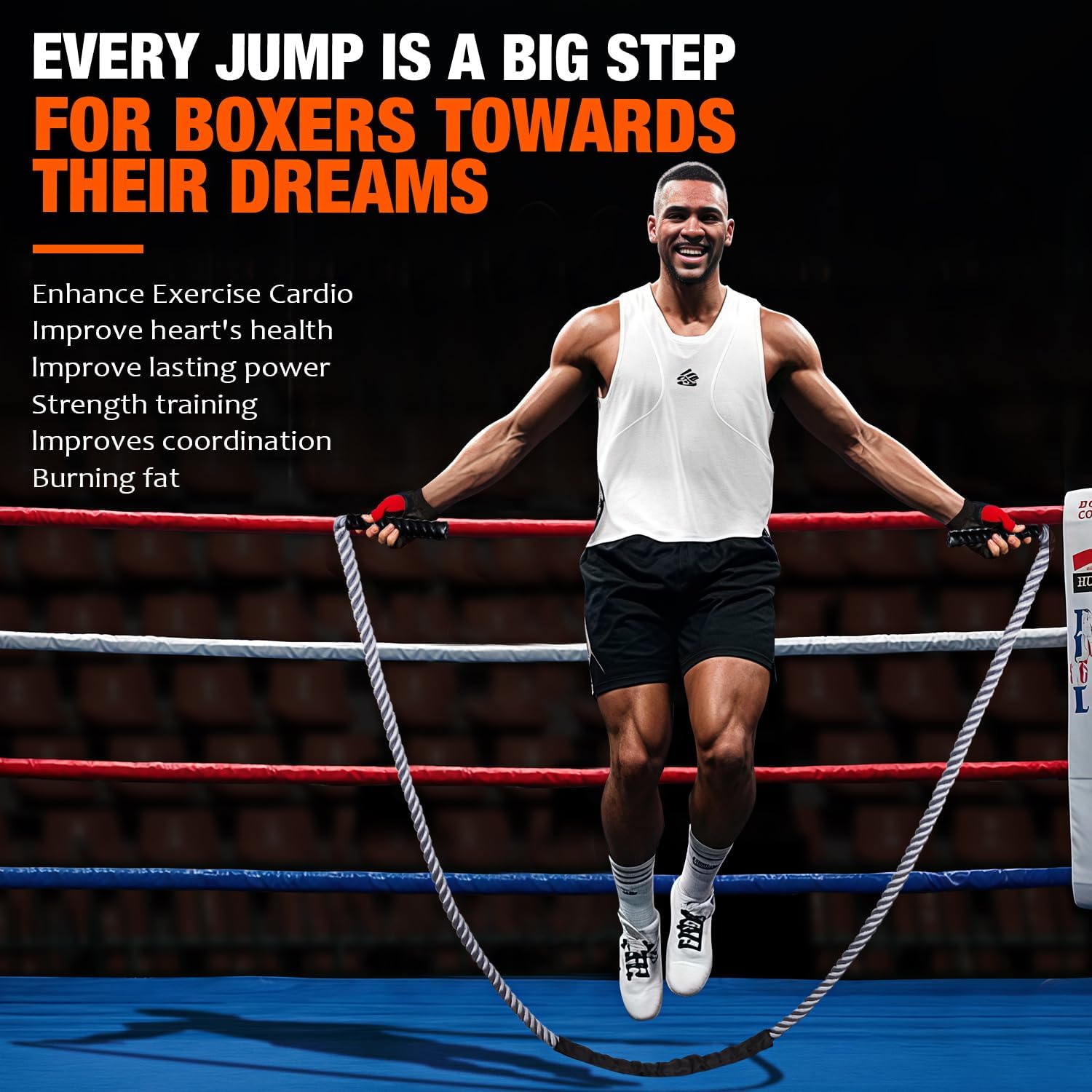 Jump Rope, Weighted Jump Rope for Fitness, Heavy Skipping Ropes for Men Women, Home Gym Workout Equipment Set