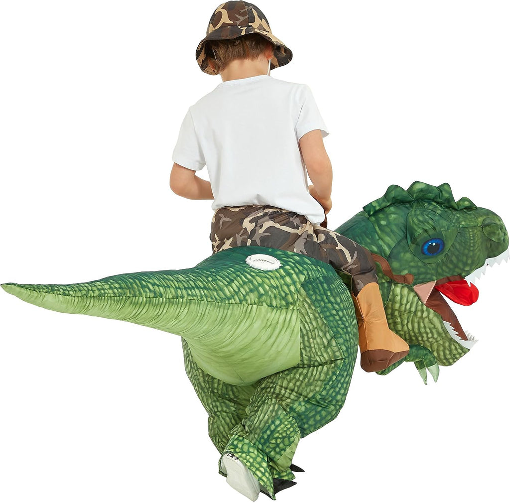 Halloween Inflatable Dinosaur Costume Kids,Blow Up T Rex Suit Boys Girls