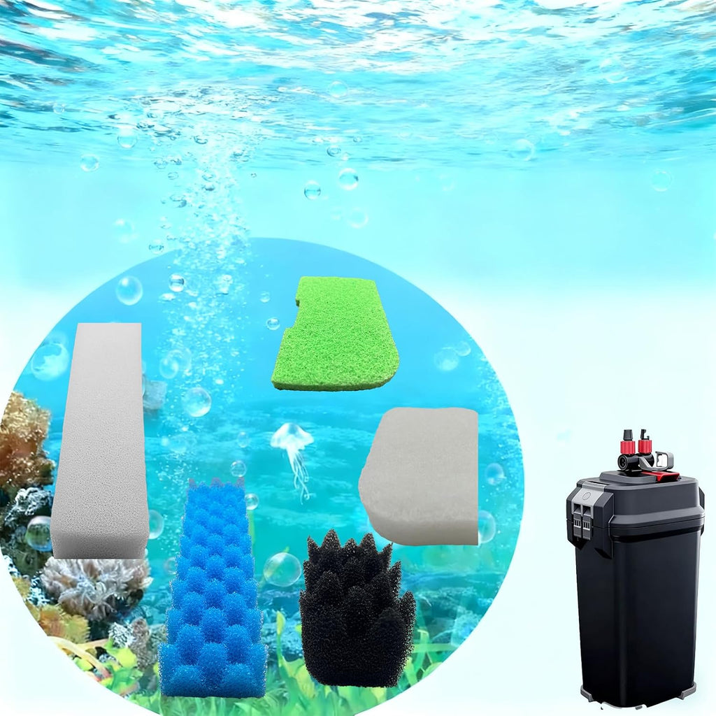 42 Packs 306/307 Canister Filter Replacements Compatible with Fluval 306/307 Aquarium Filters, Includes Filter Media