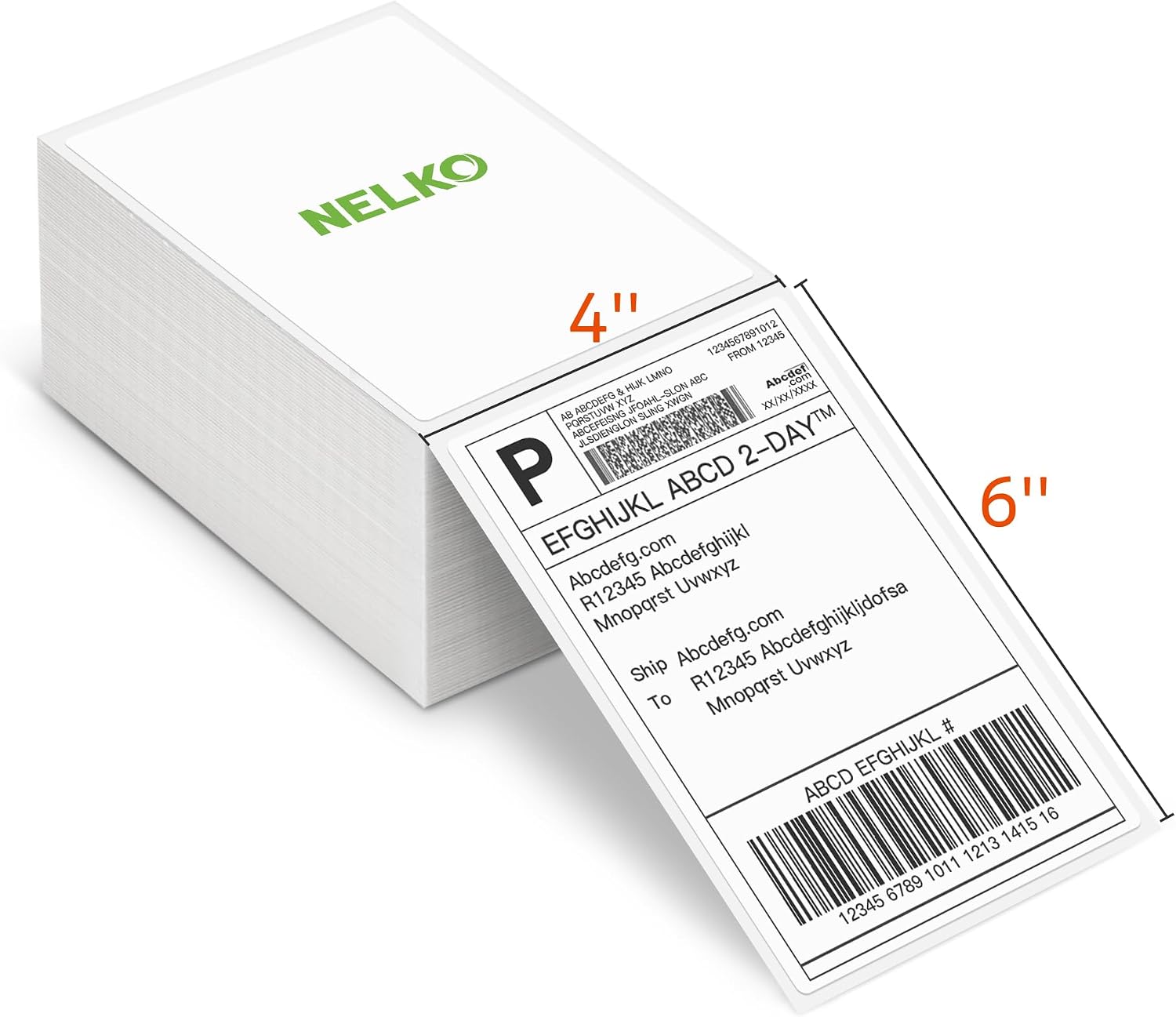 4x6 Thermal Labels Fanfold, 500 Shipping Labels for Label Printer | Commercial Grade, No BPA or BPS, Print Clear and