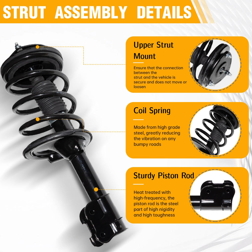 TRIL GEAR Front Struts Assembly with Coil Springs 11285 11286, 2PCS