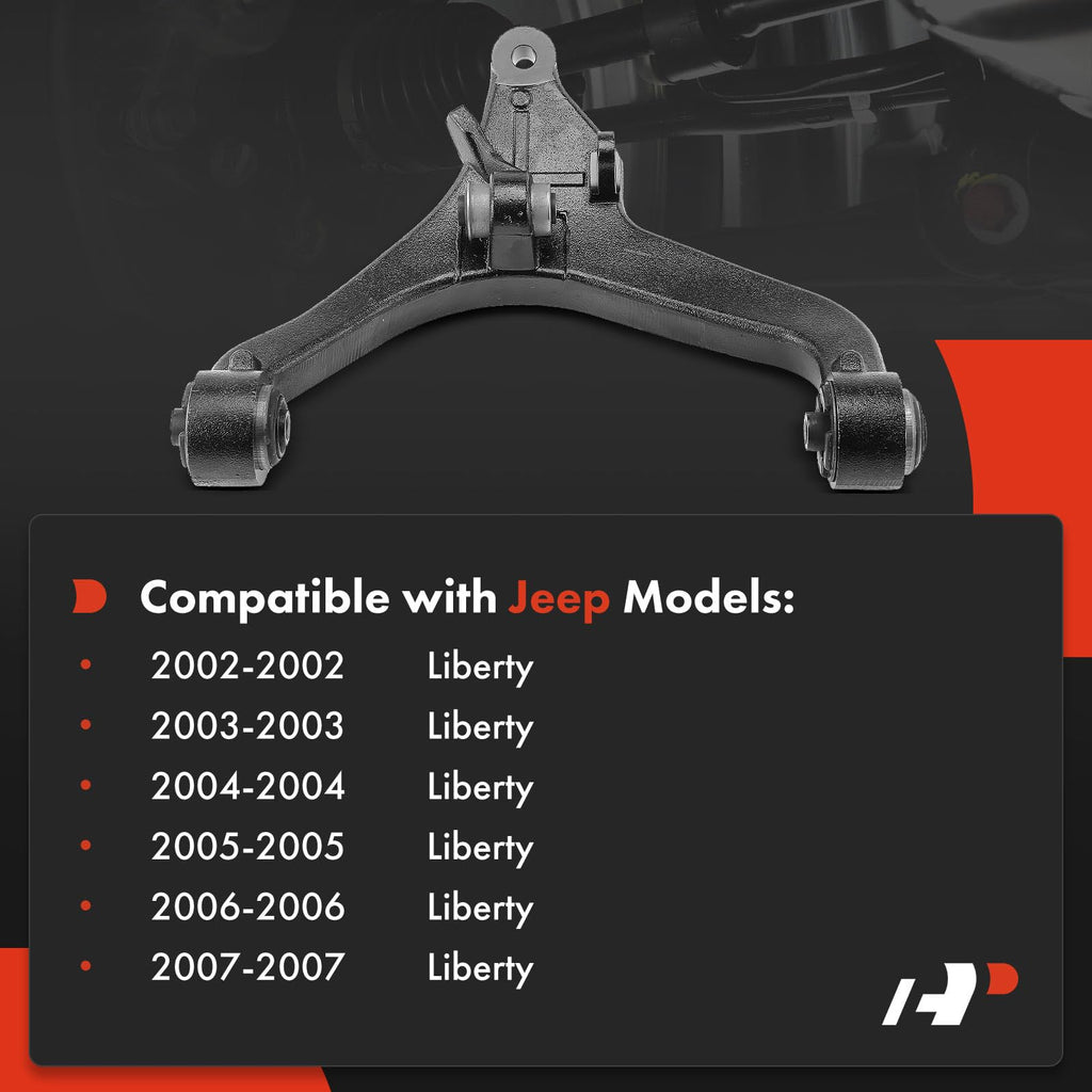 A-Premium Front Left Lower Control Arm, with Bushing, Compatible with Jeep