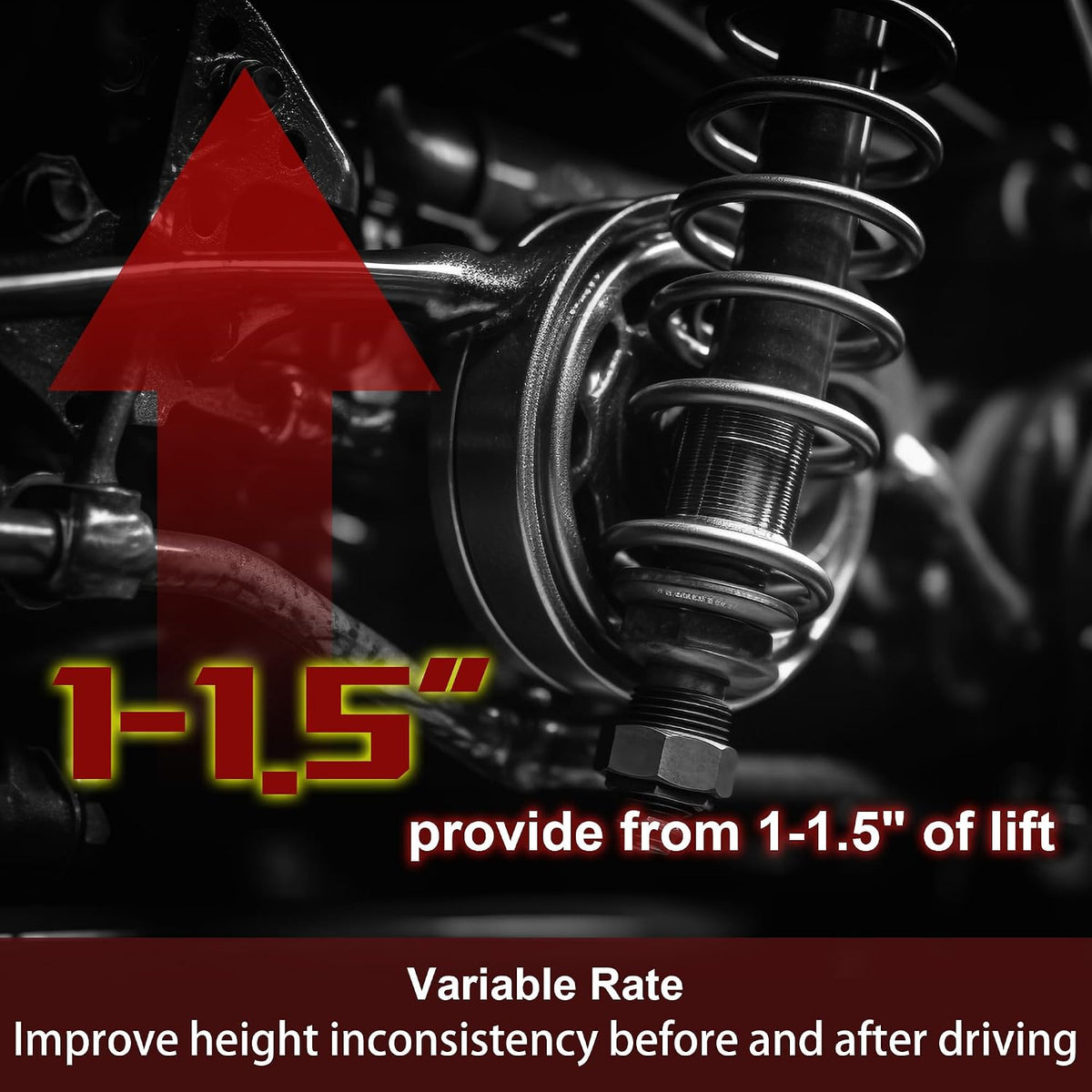 929-925 1"-1.5" Lift Front Heavy Duty Coil Springs Compatible with 1999-2016 F250 F350 2WD, 1992-2023 E250 E350 E450 2WD, Provide Extra 35% Load Capacity