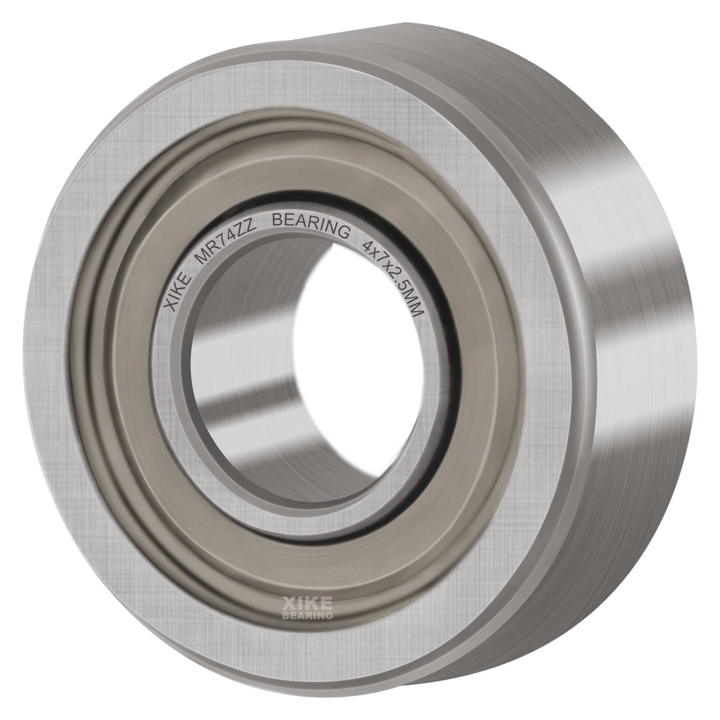 XIKE 10 Pcs MR74ZZ Bearings 4x7x2.5mm, Double Shield Seals Metal.