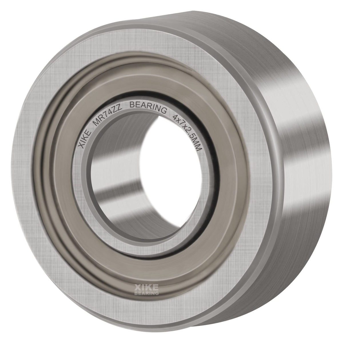 XIKE 10 Pcs MR74ZZ Bearings 4x7x2.5mm, Double Shield Seals Metal.
