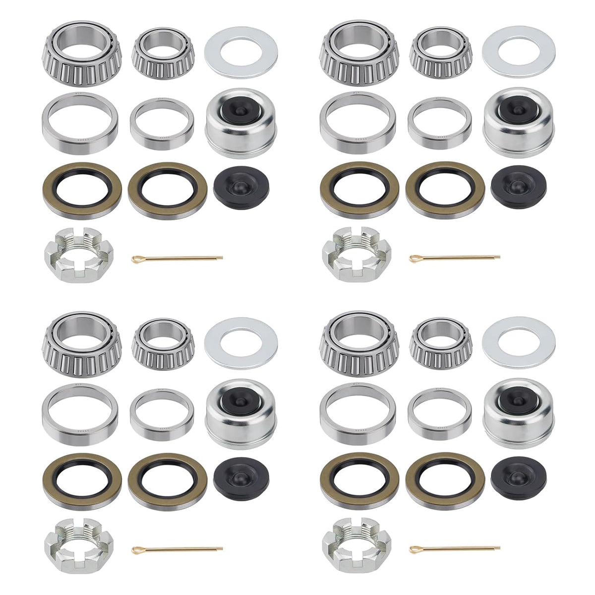 4 Sets 25580 14125A Boat Trailer Axles Bearing Kits