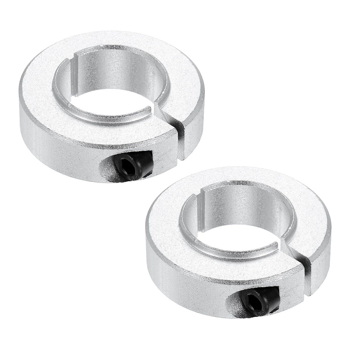 MECCANIXITY 2 Pack Shaft Collar 1" Bore Axle Collars Locking Ring Silver