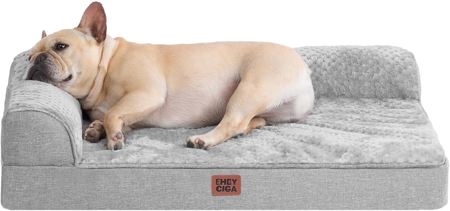 Orthopedic Dog Bed Medium Size Dogs, Memory Foam Dog Bed with Washable Removable Cover, Waterproof Pet Sofa Couch for