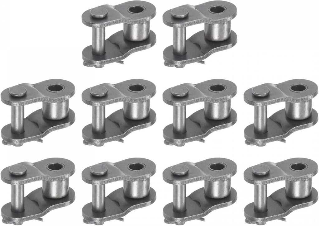 uxcell 12Pcs #50 Chain Offset Half Link Roller, 5/8" Pitch Carbon Steel, Standard Chain End Connector Split Links for 10A Chain