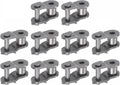 uxcell 12Pcs #50 Chain Offset Half Link Roller, 5/8" Pitch Carbon Steel, Standard Chain End Connector Split Links for 10A Chain