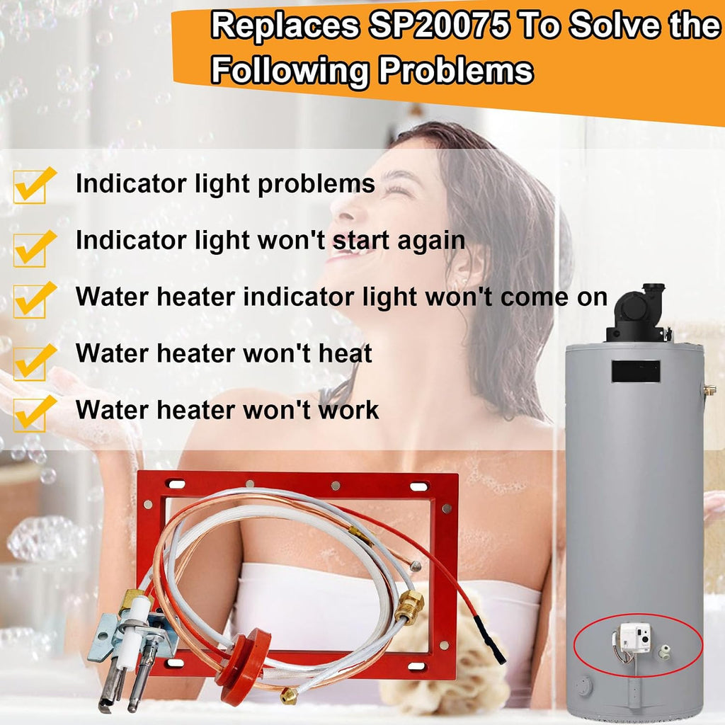 Upgraded SP20075 SP20305A Pilot and Igniter Assembly Kit for Water Heater