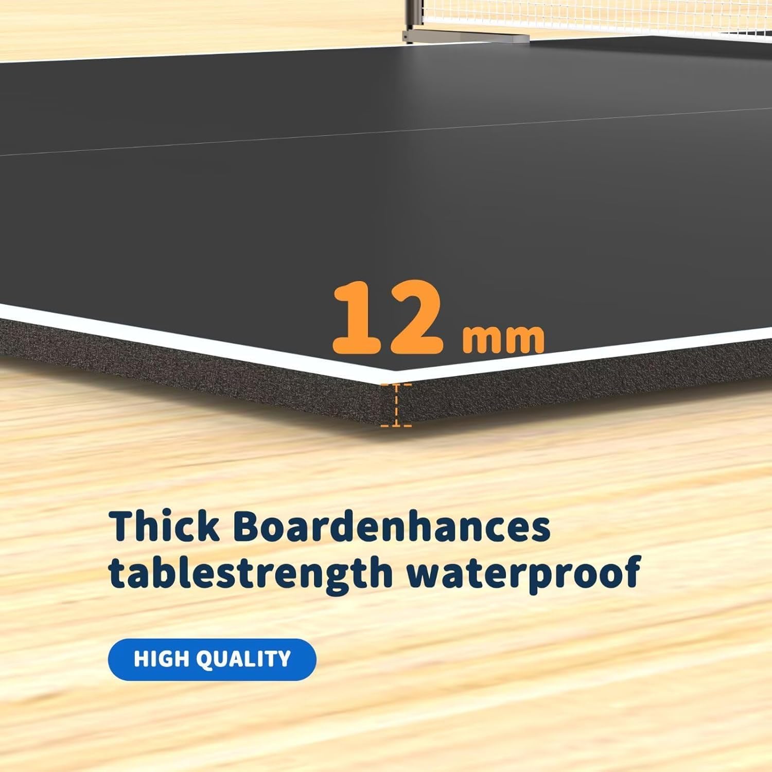 8X4 FT Ping Pong Table Top, Foldable Table Tennis Table for Billiard and Pool Tables, Indoor Table Tennis Conversion