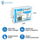 CFL Electronic Ballast, 2 Lamp, 18W, 120-277V, 4 Pack