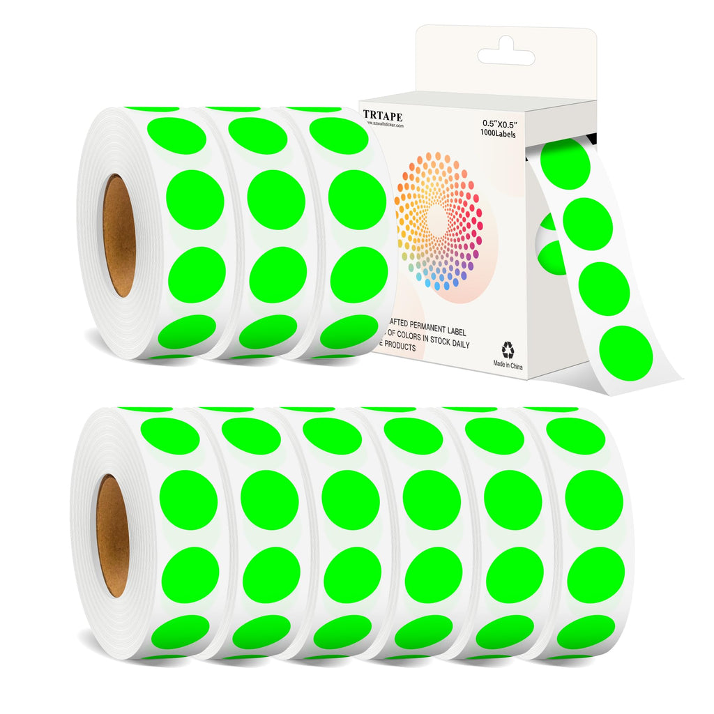 1/2 Inch Round Color Coding Dots, 10000 Round Stickers Dot Stickers